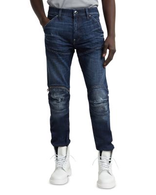 G-STAR RAW - Elwood 5620 3D Zip Knee Skinny Jeans in Worn in Galaxy