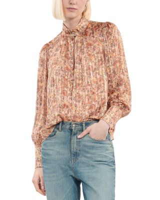 The Kooples - Silk Keyhole Top