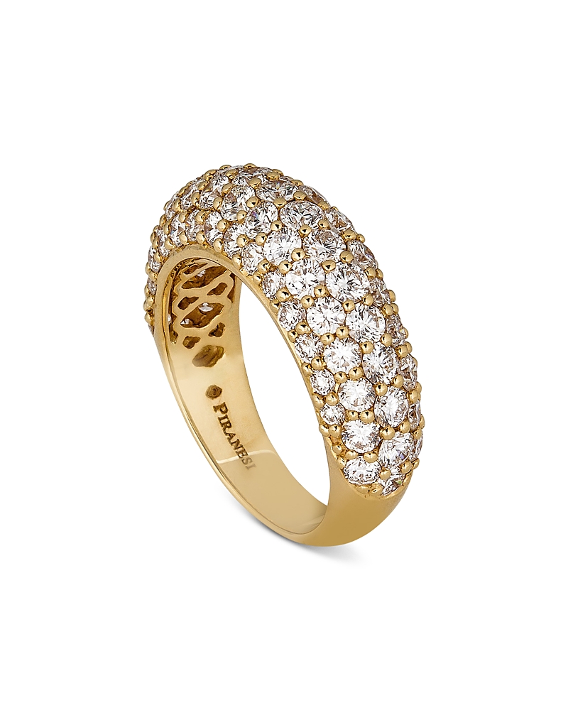 PIRANESI 18K YELLOW GOLD SMALL DOME RING WITH DIAMONDS, 2.27 CT. T. W.