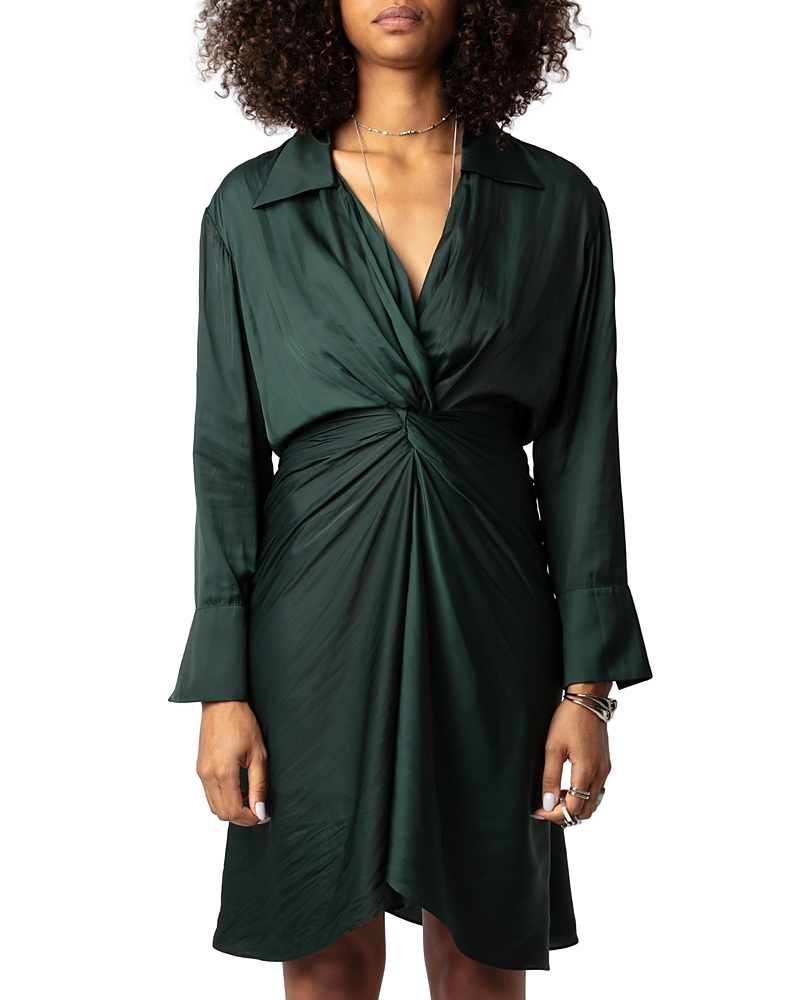 Zadig & Voltaire Rozo Satin Dress In Peaks
