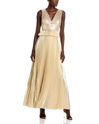 Bloomingdale's gold dress best sale