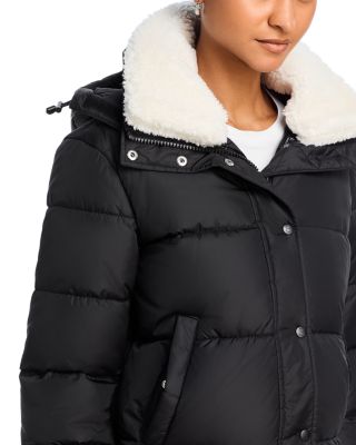 Sherpa Hooded Puffer Jacket - Exclusive