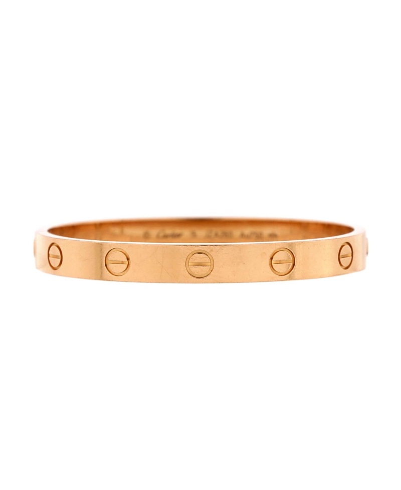 Pre-owned Pre-owned Cartier Cartier Small Love 6 Diamond Bracelet 18k Rose Gold And Diamonds