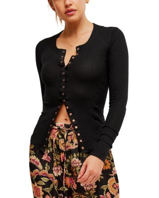Free People - Going Places Fitted Waffle Knit Cardigan