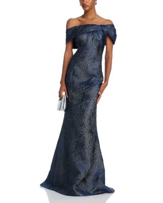 Metallic Asymmetric Gown