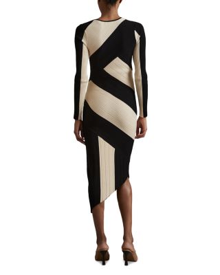 REISS Jem Knitted Color Block Midi Dress | Bloomingdale's