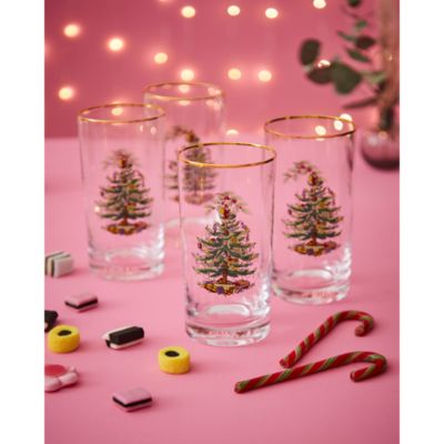 Christmas Tree Highball Glass, Set of 4