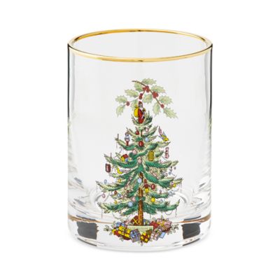 Christmas Tree Double Old-Fashioned Glass, Set of 4