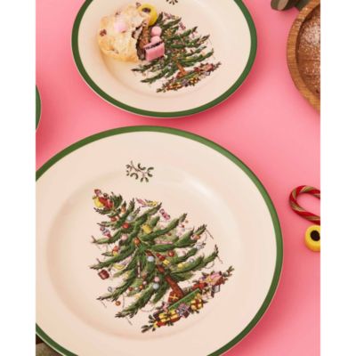 Christmas Tree Dinner Plates, Set of 4
