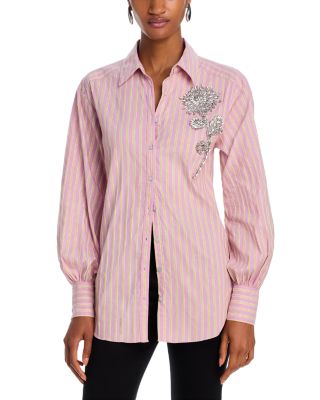 Cinq à Sept - Carletta Striped Rose Blouse