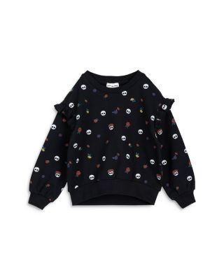 Miles The Label - Girls' Glow in the Dark Calaveritas Print Sweatshirt - Baby