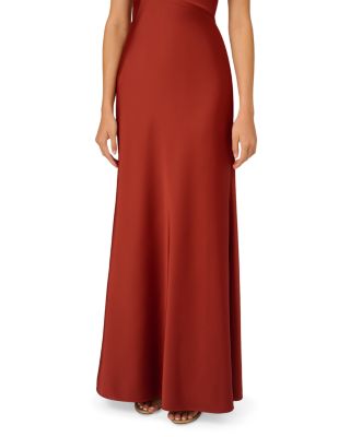Satin Asymmetric Gown