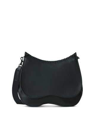 Grained Leather Saddle Bag