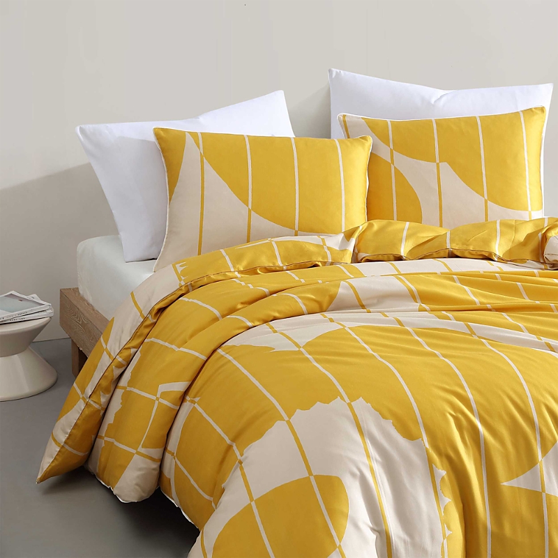 Marimekko Vesi Unikko Cotton Sateen Floral Duvet Cover Set, King