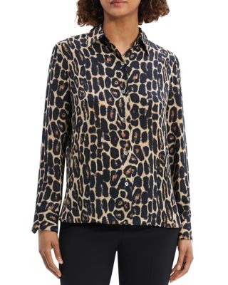 Theory - Leopard Straight Blouse