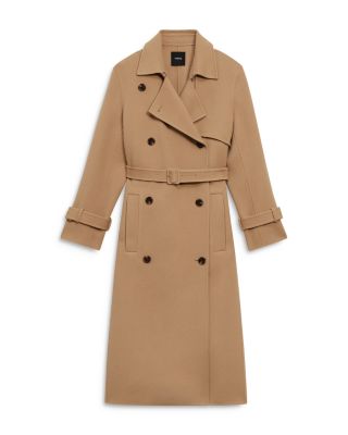 Theory New Divide Double Face Double Breasted Trench Coat