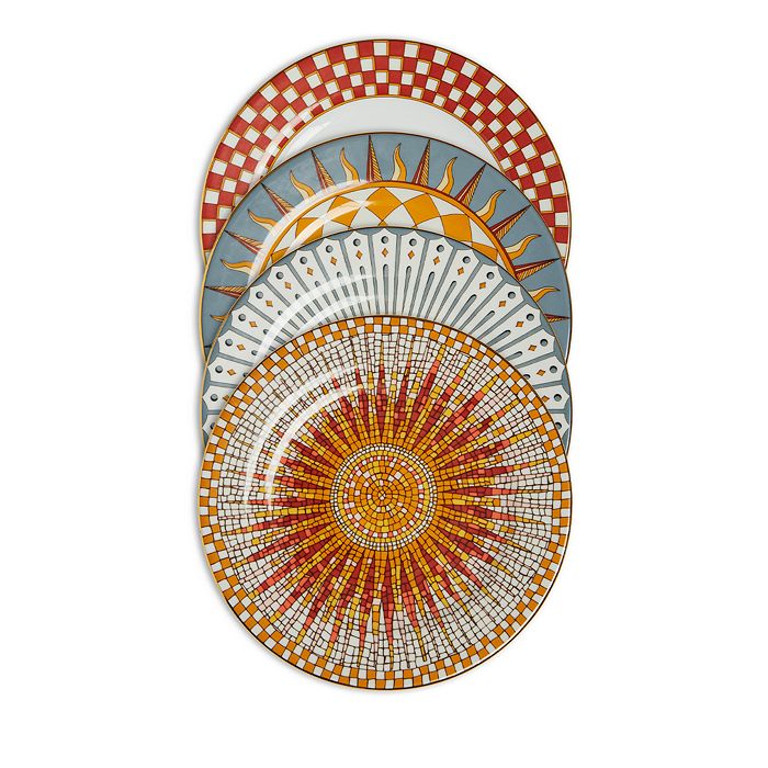 La DoubleJ Plates Porcelain Solar, Set of 4
