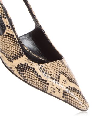 Women's Catrina Snake Embossed Slingback Pumps
