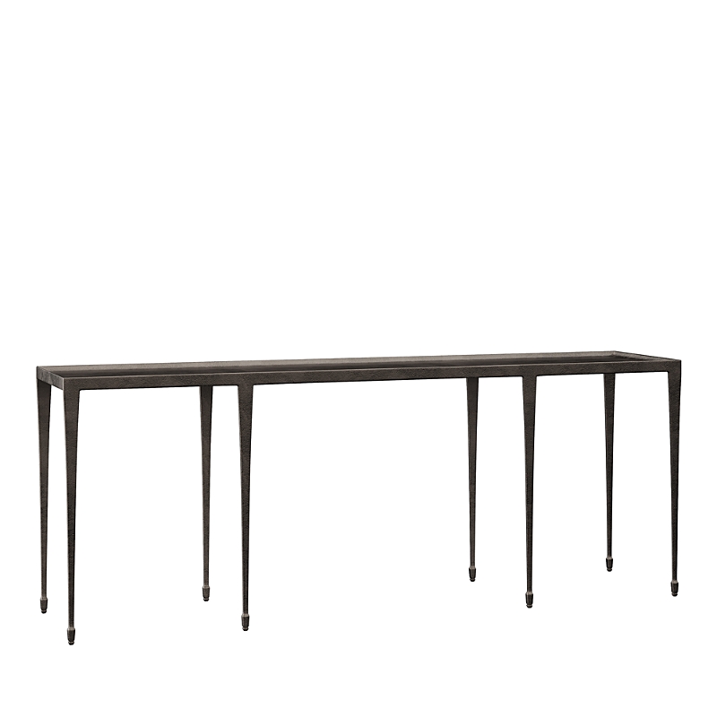 Bernhardt Halden Wrought Iron Console Table In Gray