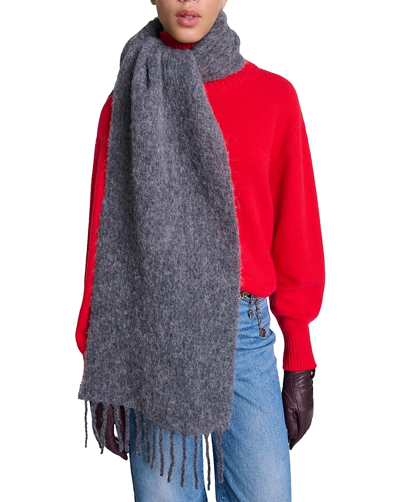 Maje Myra Scarf In Anthracite