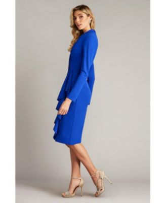 Markum Long-Sleeve Flounce Dress
