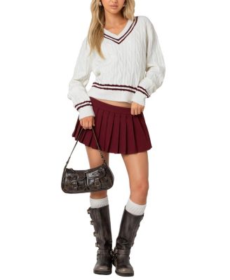 Dean V Neck Cable Knit Sweater