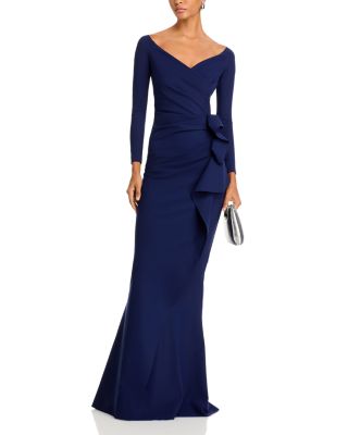 Silveria Side Ruffle Gown