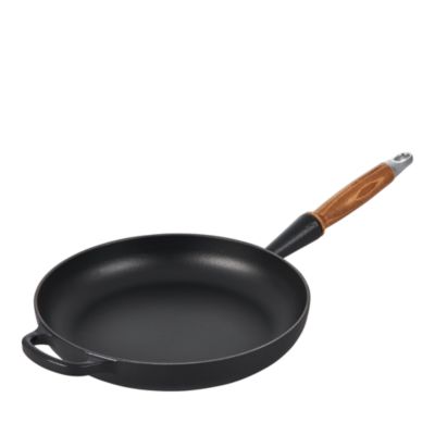 Enameled Cast Iron Alpine Wood Handle Fry Pan, 2.25 Qt