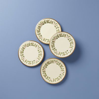 Holiday Dinnerware Salad Plates, Set of 4