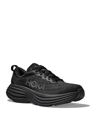 HOKA - Women's Bondi 8 Lace Up Sneakers in Black