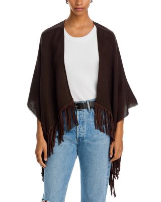 Aqua Fringed Ruana - Exclusive