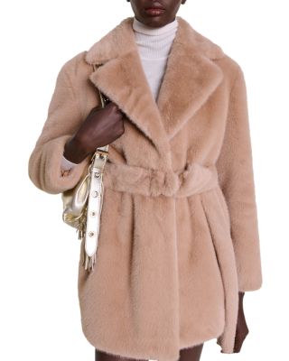 Maje - Gaupe Faux Fur Coat