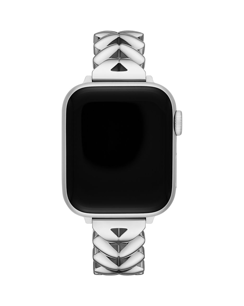 Kate Spade New York Herringbone 16mm Apple Watch® Bracelet Watchband In Silver
