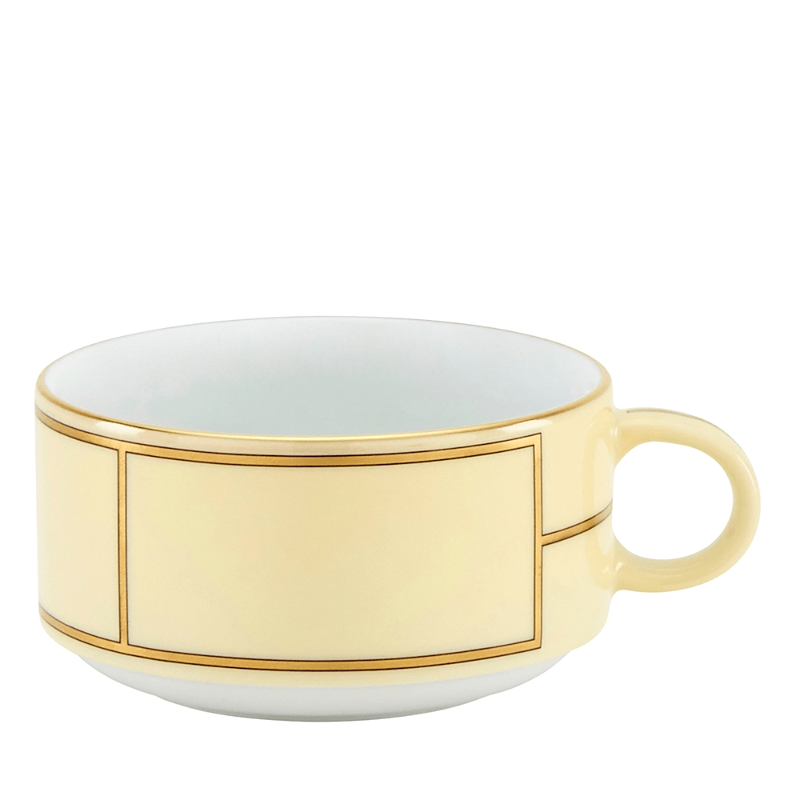 Ginori 1735 Porcelain Colonna Diva Giallo Teacup In Giallo
