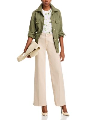 Scottie High Rise Wide Leg Jeans in Biscuit