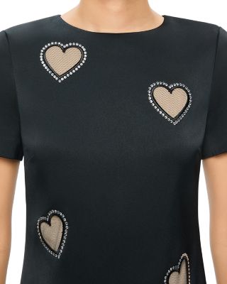 【Alice+Olivia】CLYDE ハートカットアウト ミニ丈 シフトドレス Alice+Olivia】CLYDE ハートカットアウト ミニ丈 シフトドレス