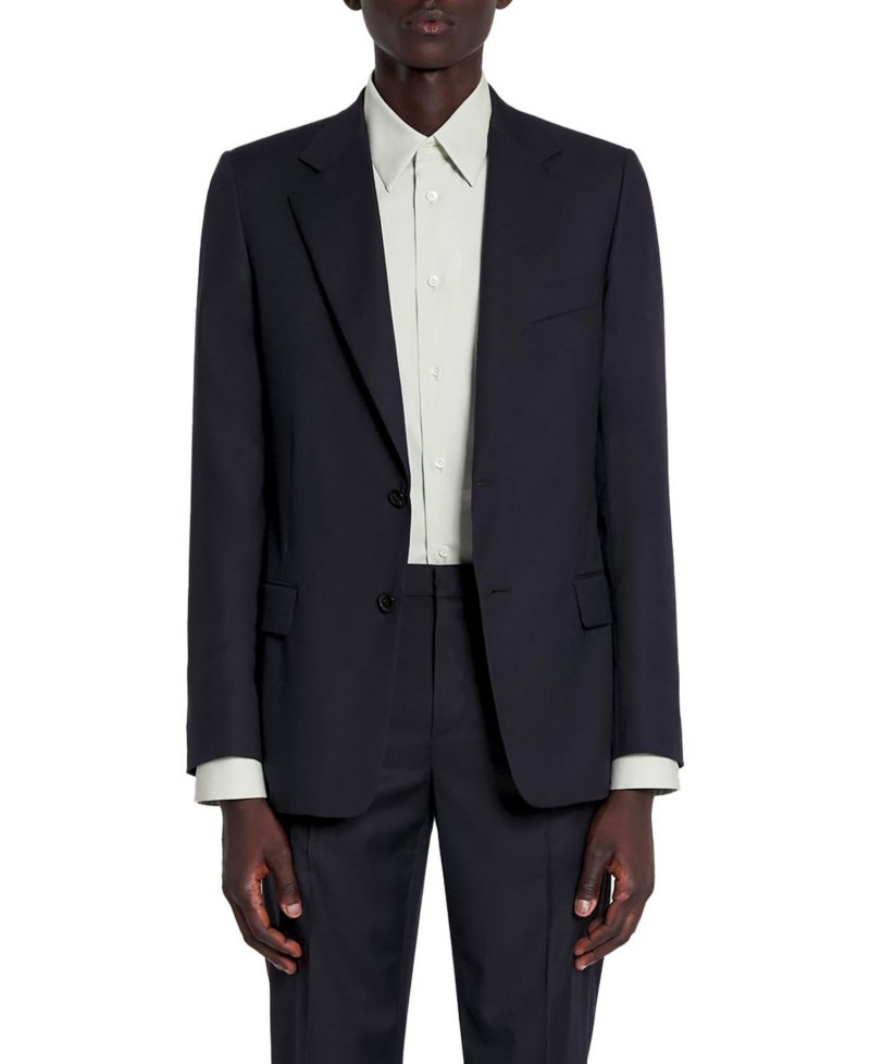 Lanvin Single-Breasted Flap Pockets Jacket in Black