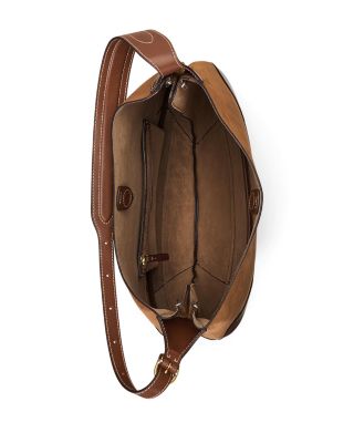 Polo ID Large Suede Shoulder Bag