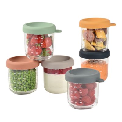 6 Pack Glass Baby Food Jars, 8 Oz