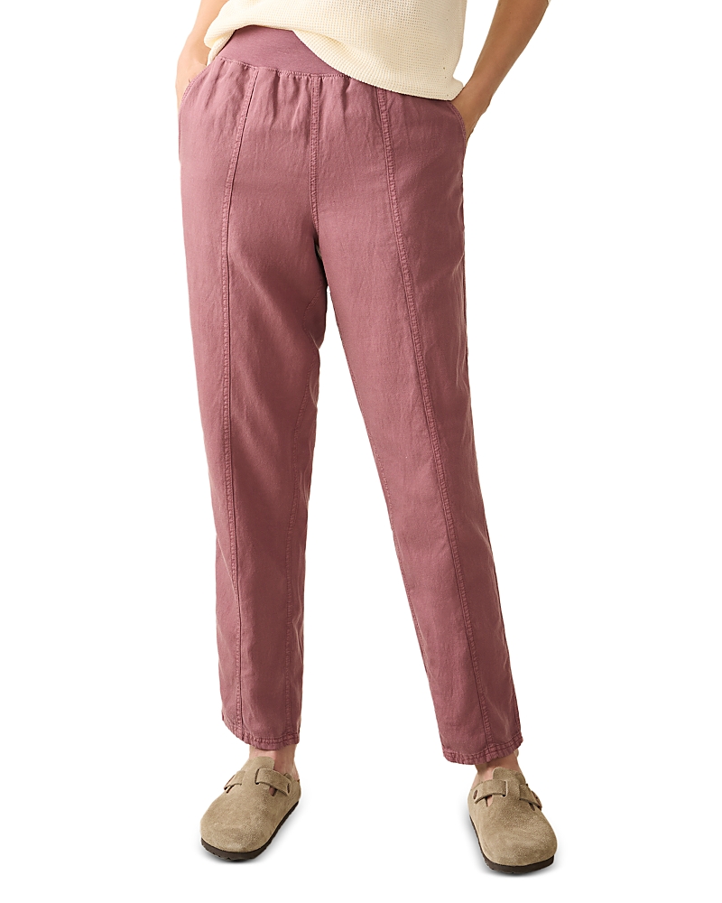 Faherty Arlie Pull-on Tapered Leg Pants In Rosewood