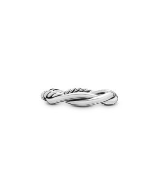 Petite Infinity Band Ring in Sterling Silver with 14K Yellow Gold