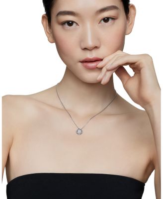 Infinity Pendant Necklace with Diamonds