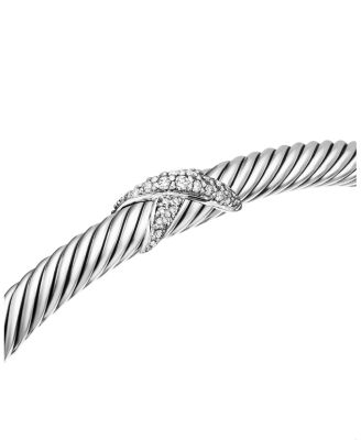 X Bracelet with Diamonds