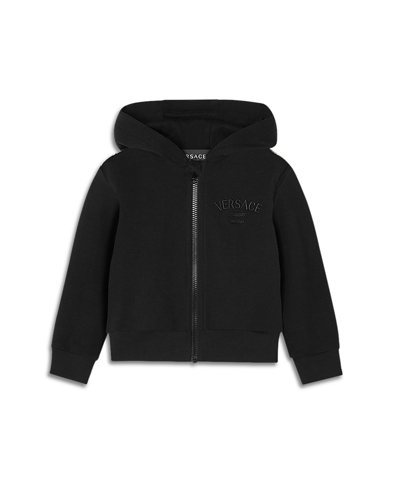 Versace Black Cotton Sweatshirt In Black+ches