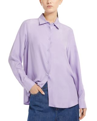 Weekend Max Mara - Almina Silk Button Front Shirt