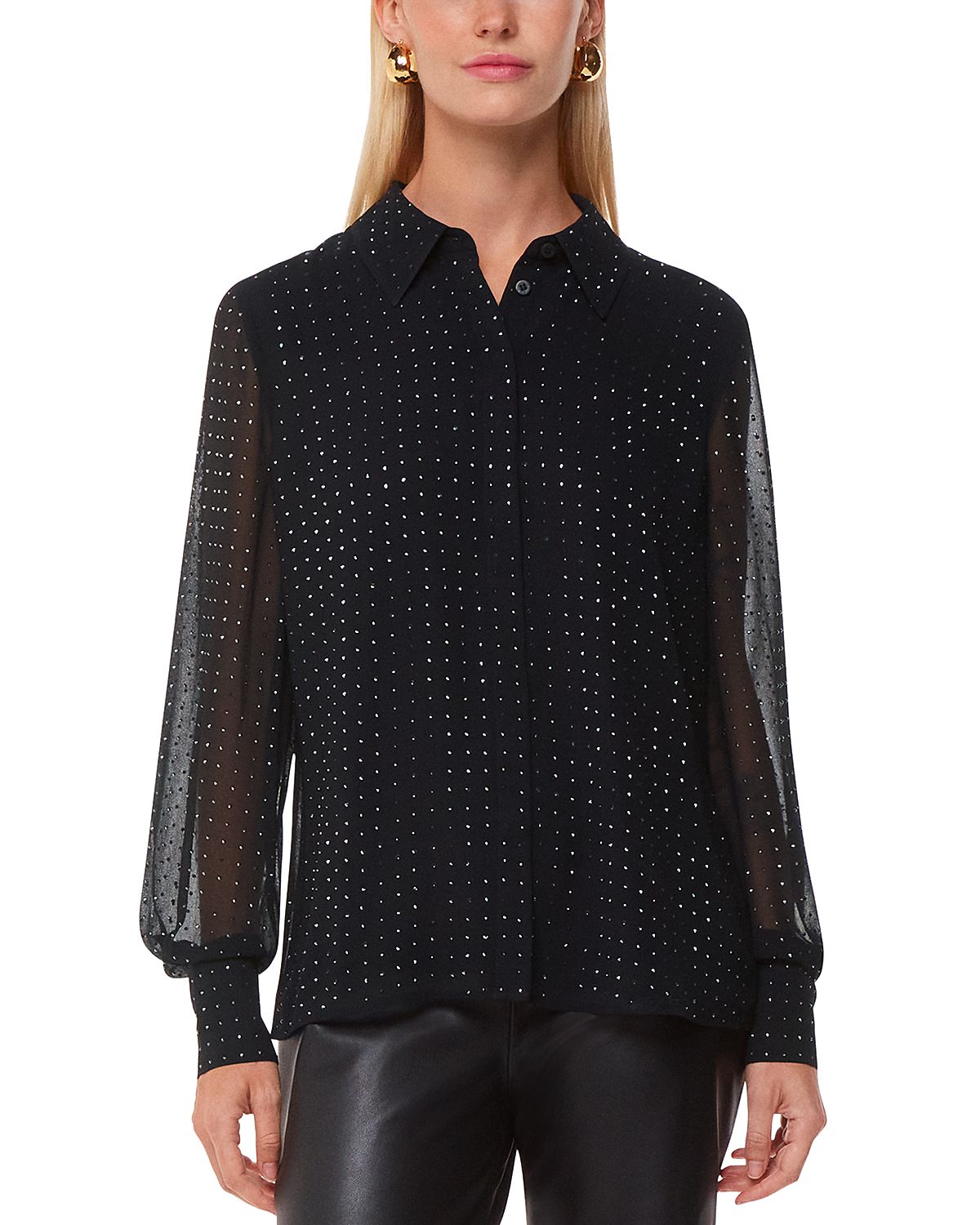Whistles Hot Fix Sheer Shirt
