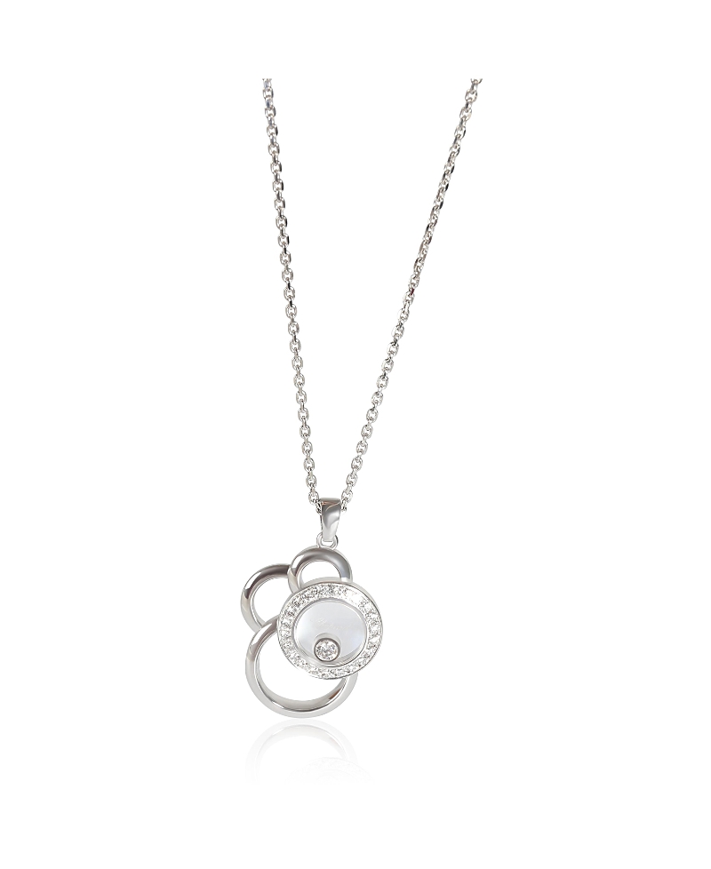 Pre-owned Pre-owned Chopard Chopard Happy Diamonds 18k White Gold Pendant