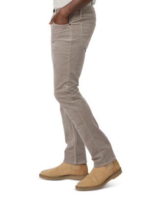 Lennox Slim Fit Corduroy Jeans in Silver Pearl