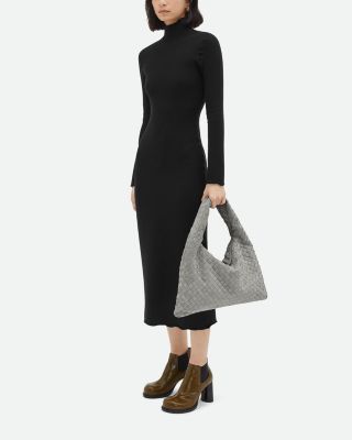 Small Hop Intrecciato Leather Shoulder Bag