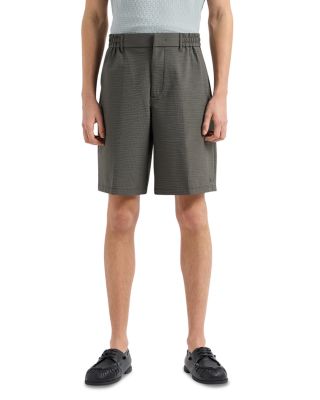 Technical Nylon Blend Seersucker Regular Fit Bermuda Shorts